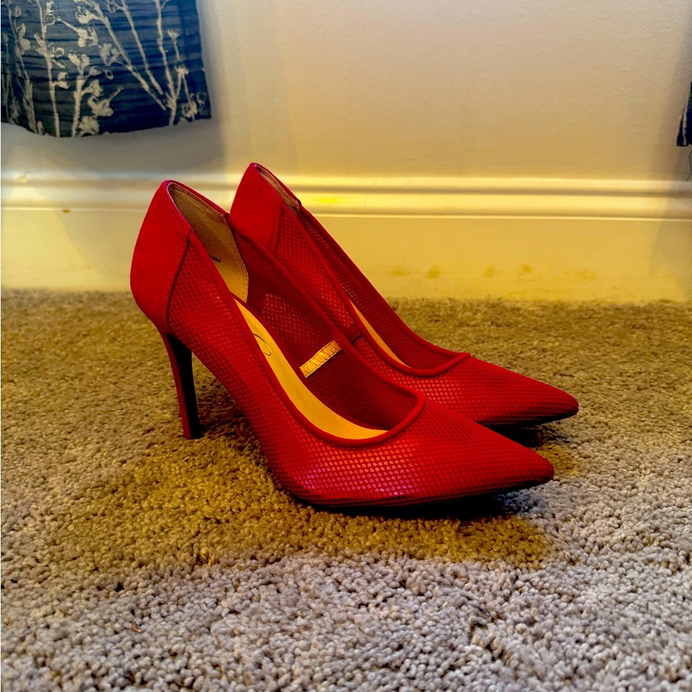 NWOT Jessica Simpson Red Pump Heel